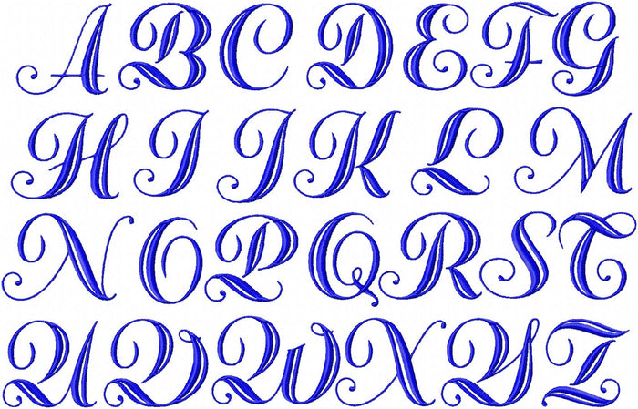 ABIGAIL FONT - MACHINE EMBROIDERY FONT