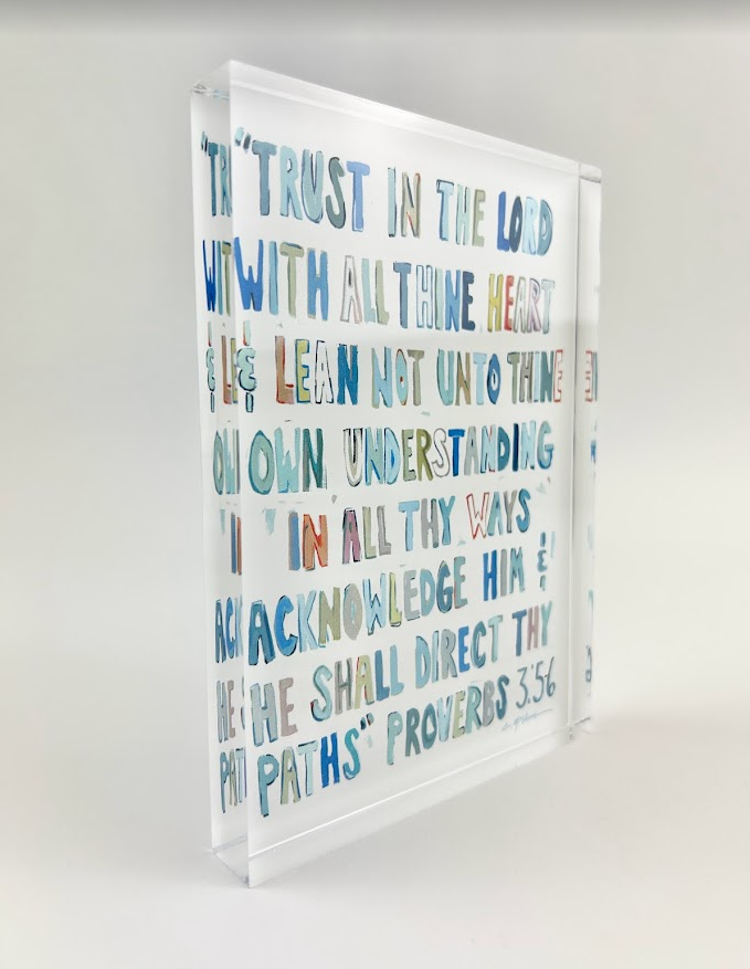 Acrylic Block Proverbs Blue 5x7 Home Decor in at Wrapsody