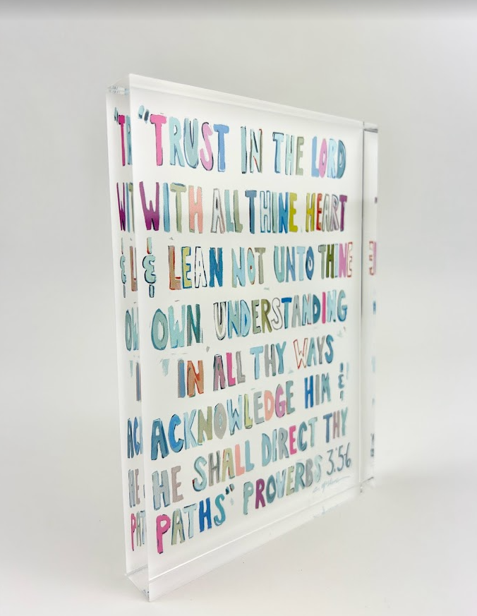 Acrylic Block Proverbs Pink 5x7 Home Decor in at Wrapsody