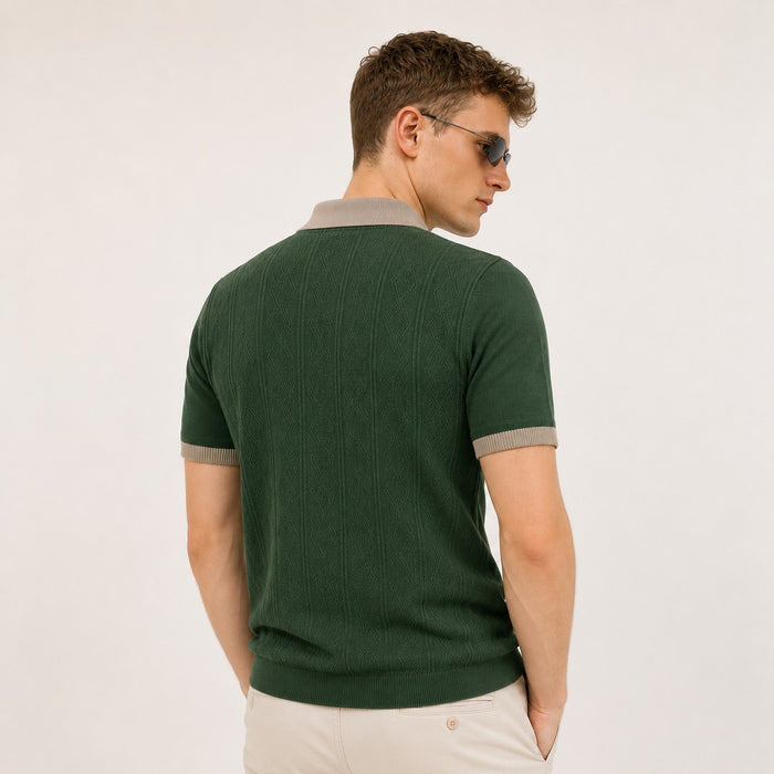 ARZO Classic Edge Polo – Olive Green