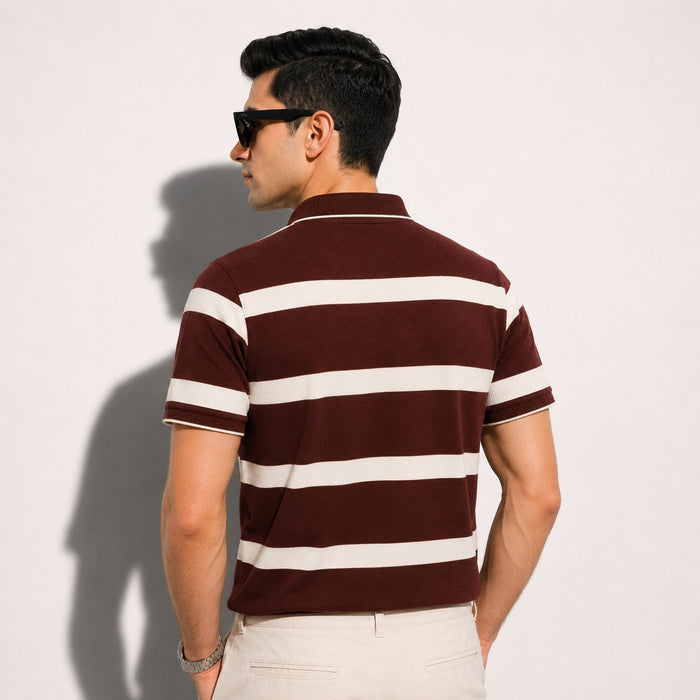 ARZO Classic Stripe Heritage Polo