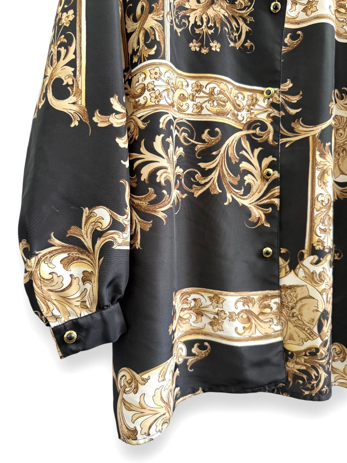 Black & Gold Baroque Vintage Shirt