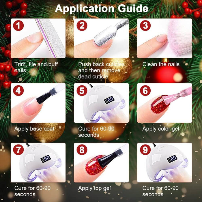 Fireworks Glitter Gel Polish Set Festive Holiday Party Nails