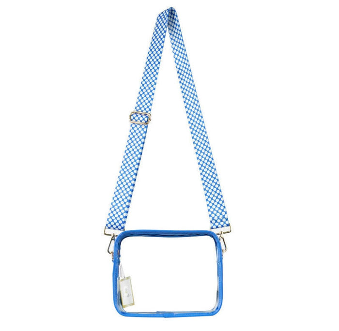 Lemonbella Cameron Stadium Bag in cobalt blue, stylish and spacious bags with sturdy handles and zip closure.