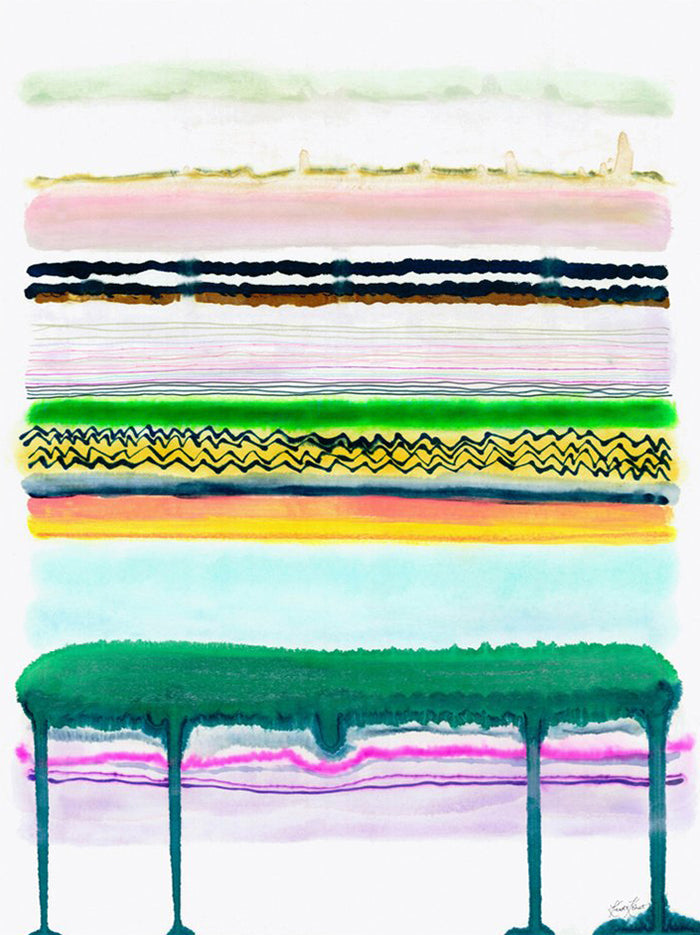 Emerald Drip Print in - LEIF