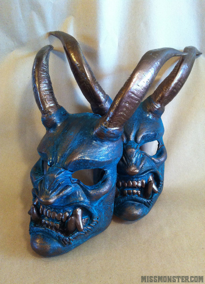 FAUX BRONZE KRAMPUS MASK