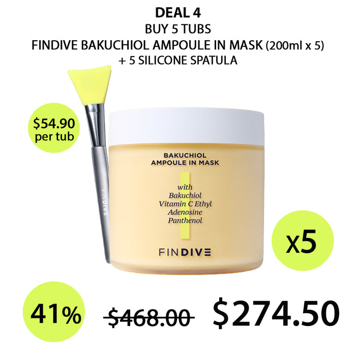 (BUY 5) FINDIVE AMPOULE IN MASK + (5 FREE) SPATULA