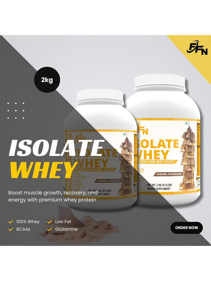 Fitness Freak Nutrition Isolate Whey Protein Caramel Chocolate Powder (2 kg)