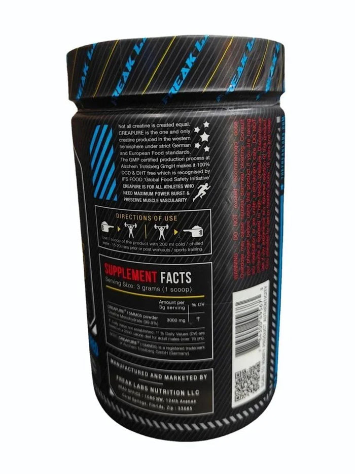 Freak Labs Crea Freak Creatine Monohydrate Unflavoured Powder (300 g)