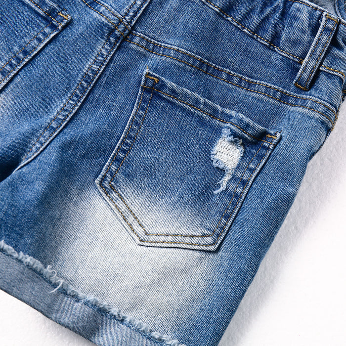 Girls Denim Overall Shorts,4-15 Little Big Boys Jean Overalls