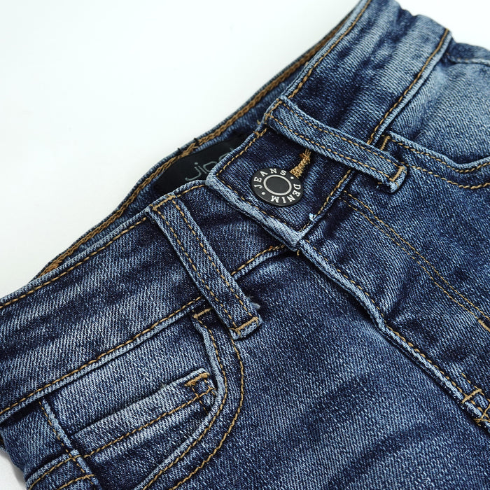 Infant Jeans,Baby Toddler Elastic Band Inside with D-ring4 Ripped Holes Distressed Soft Denim Pants