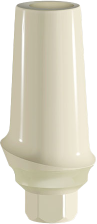 Internal Hex PEEK Temporary Abutment, SP, Straight, Anatomic Concave, C1.0 mm