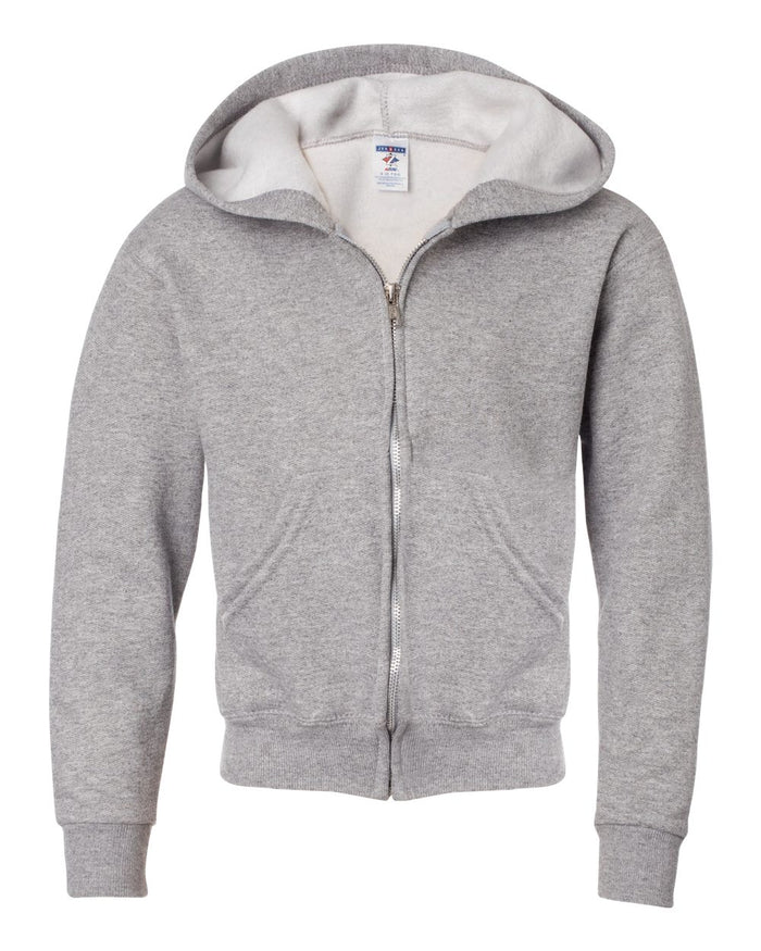 Jerzees Youth NuBlend Full-Zip Hooded Sweatshirt