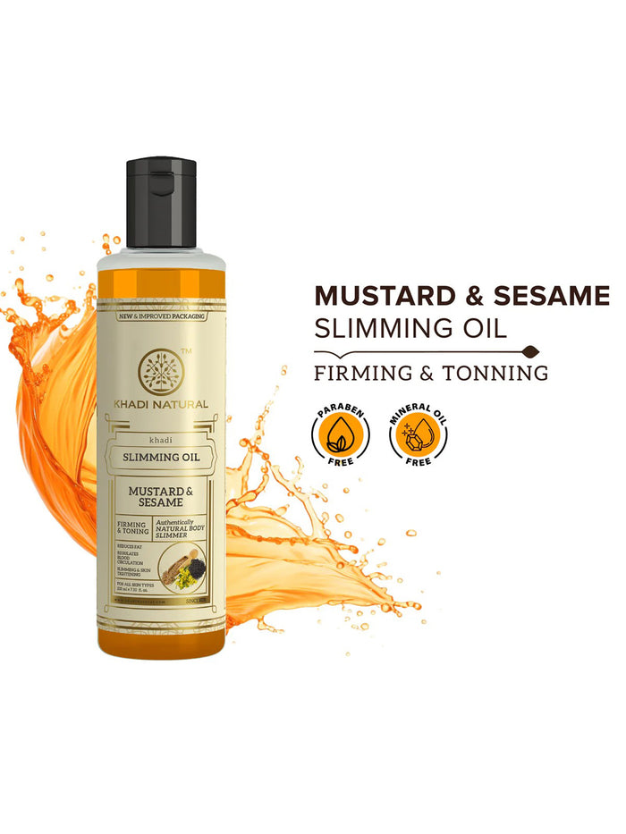 Khadi Natural Mustard & Sesame Slimming Oil (210ml)