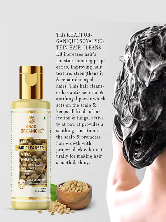 Khadi Natural Soya Protein Hair Cleanser (210ml)