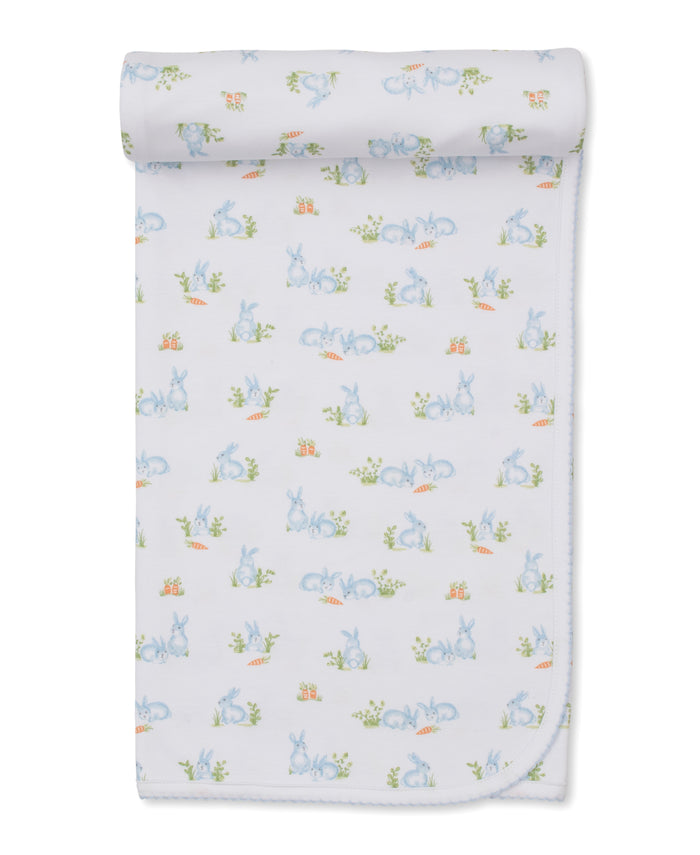 Kissy Kissy - Blanket - Baby Bunny Patch Blue