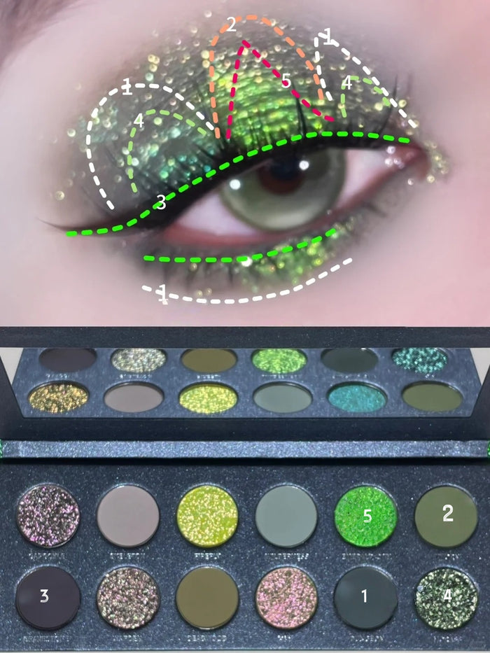 KRYPTEIN COSMETICS Emerald City Chameleon Eyeshadow Palette T5153