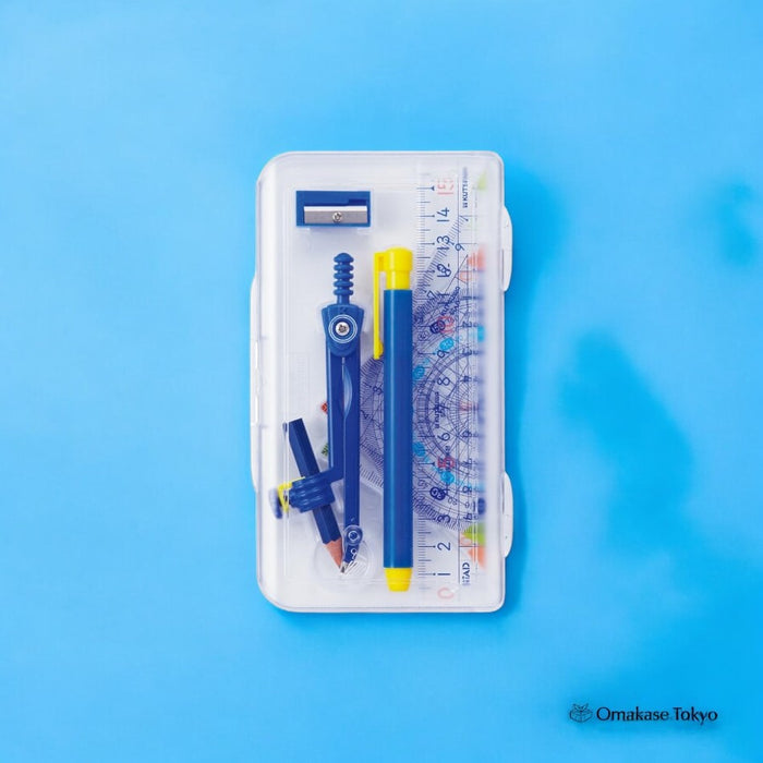 Kutsuwa STAD Math Ruler Set with Compass