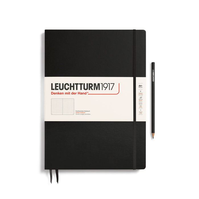 LEUCHTTURM1917 Master Slim Dotted Hardcover Notebook - A4+, Black