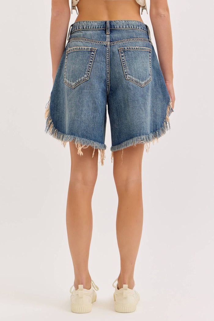 Mid Waisted Cut Off Shorts