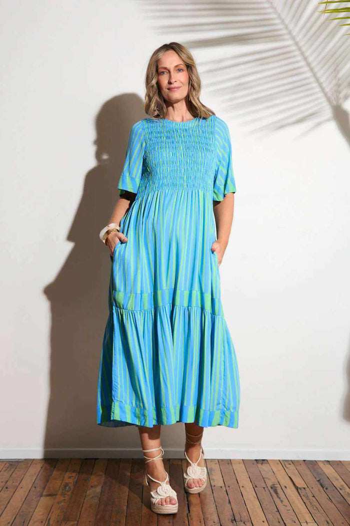 Minden Shirred Dress