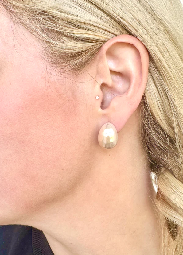 Monica Oval Pink/Opal Stud Earrings in at Wrapsody