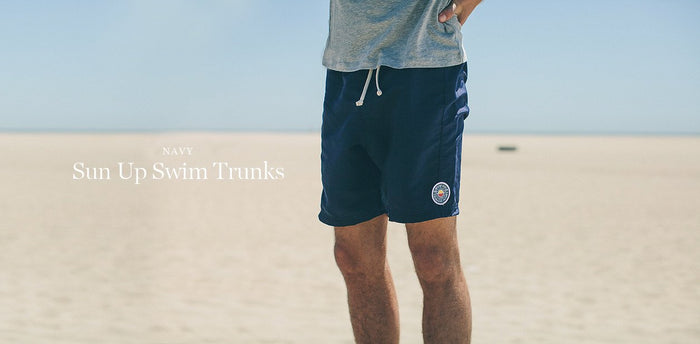 Navy Sun Up Swim Trunk