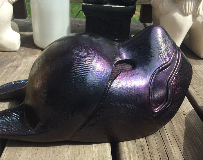 OIL SLICK KITSUNE MASK