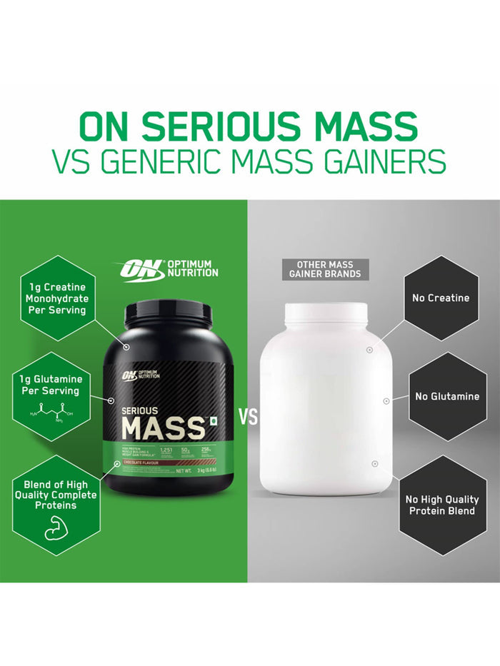 ON Serious Mass Weight Gainer Chocolate Powder (5 kg)