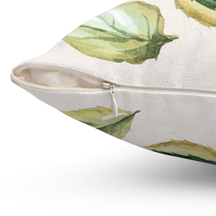 Peach Pillow 14" x 14" cover with zipper and insert
