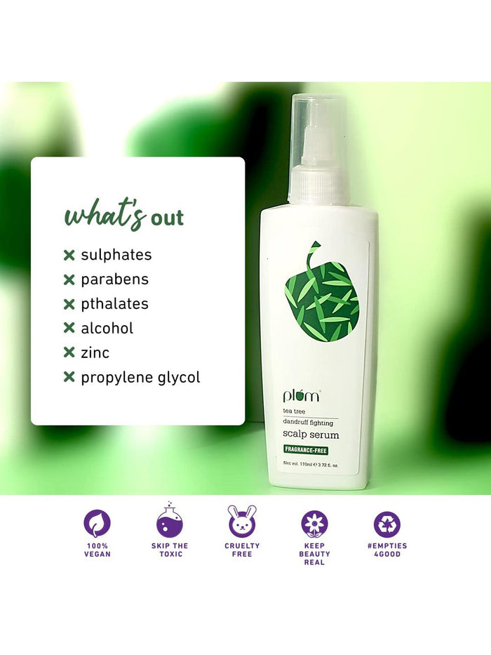 Plum Tea Tree Dandruff Fighting Scalp Serum 110ml