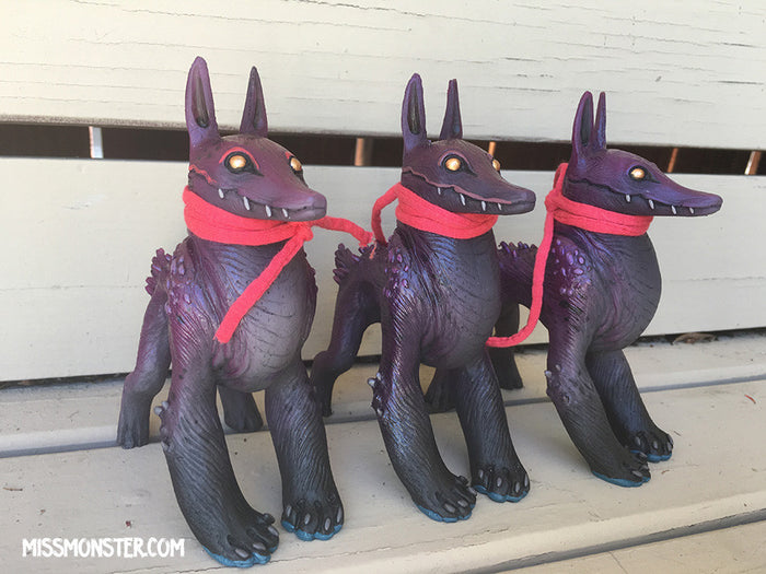READY TO SHIP- CRAGNOG ART TOY- GOLD PURPLE
