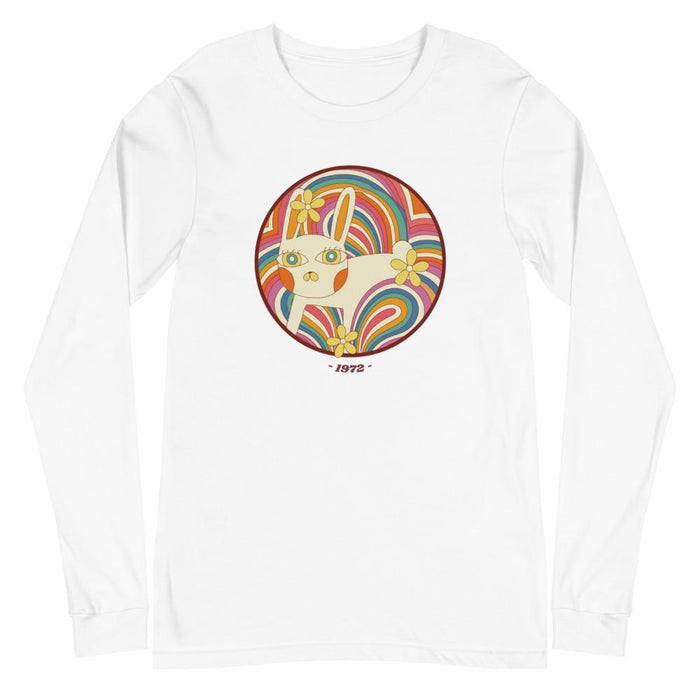 Retro White Kitty Unisex Long Sleeve - Billyforce Shop