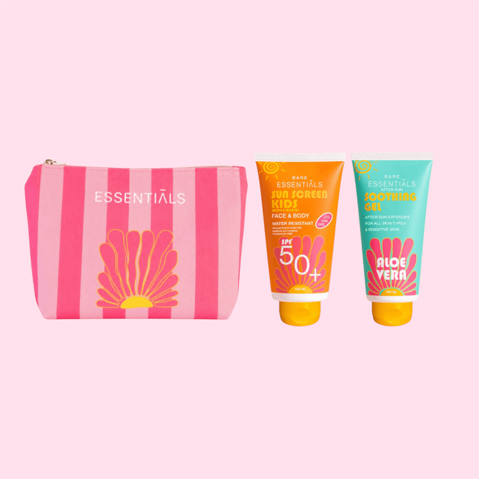 Sensitive or Kids Sunscreen SPF50+ with Soothing Gel + SOL Pouch - Essentials