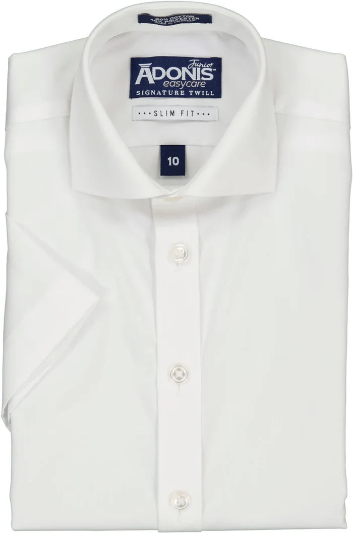 shirt s/s poly cotton slim fit - signature twill