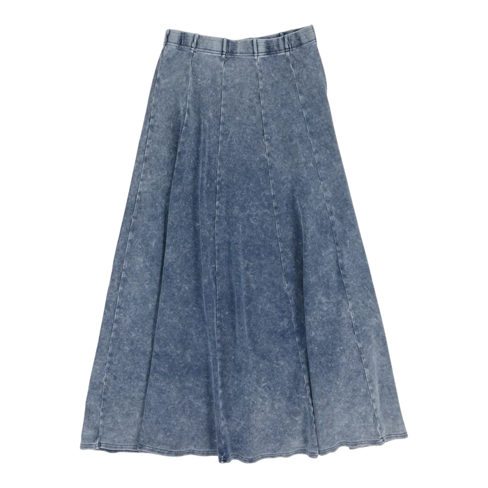 skirt maxi panel - blue wash