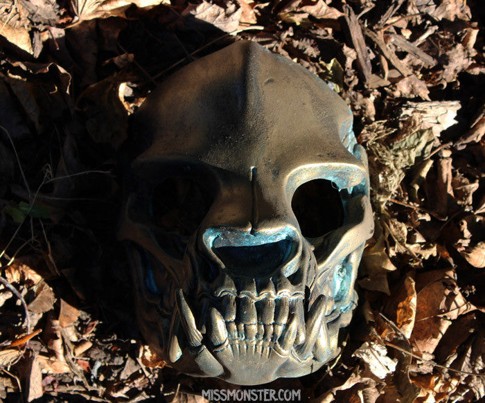 SKULL MASK- OLD BRONZE