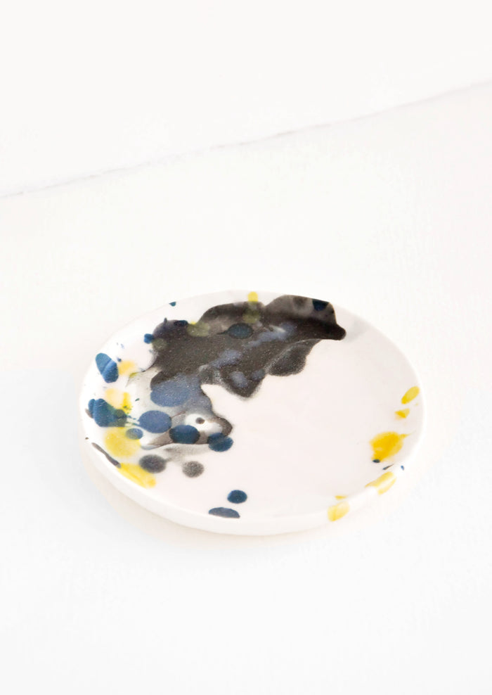 Splattered Mini Ceramic Dish in Pink & Black - LEIF