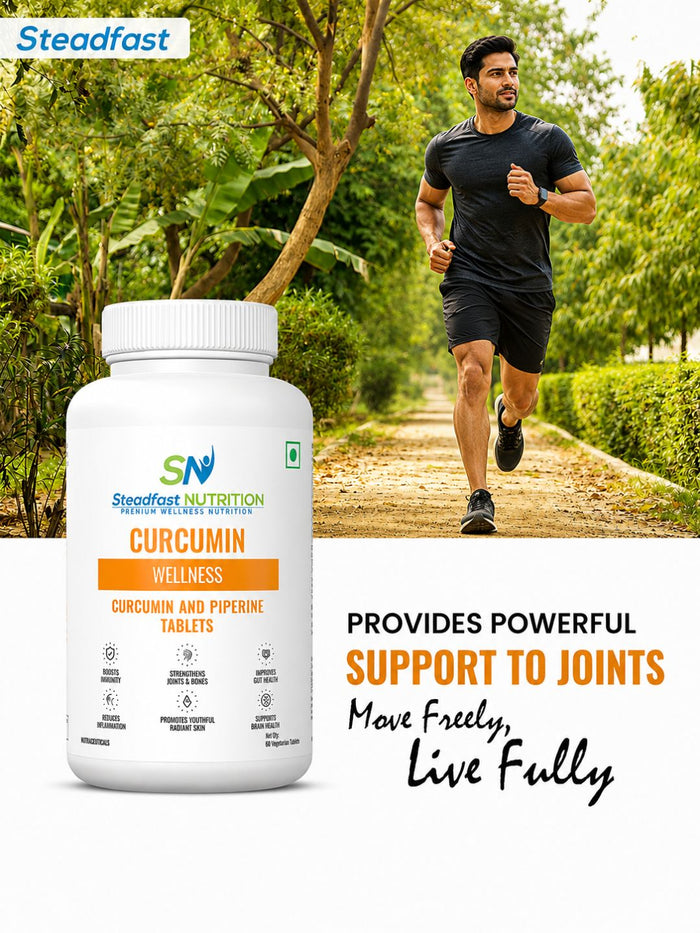 Steadfast Nutrition Curcumin Piperine Supplement (60 Tablets)