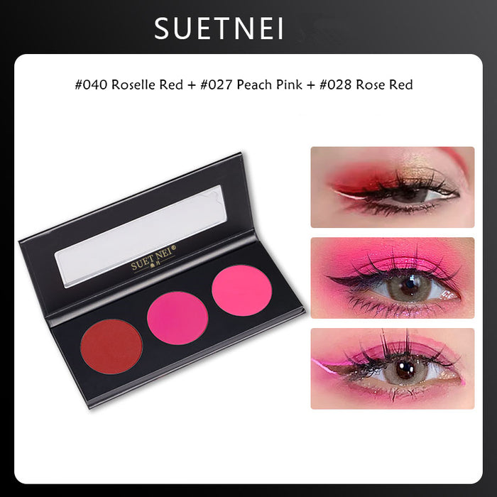 #040 Roselle Red + #027 Peach Pink + #028 Rose Red