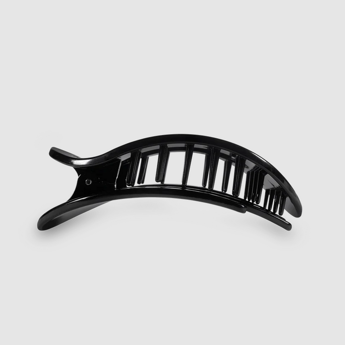 Teleties Flat Clip Round Small - Black Hair Accessories in at Wrapsody