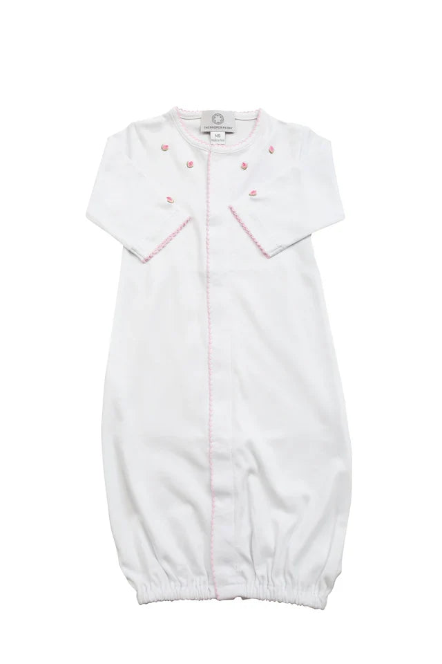 The Proper Peony - Pima Converter Gown - Pink Stitching