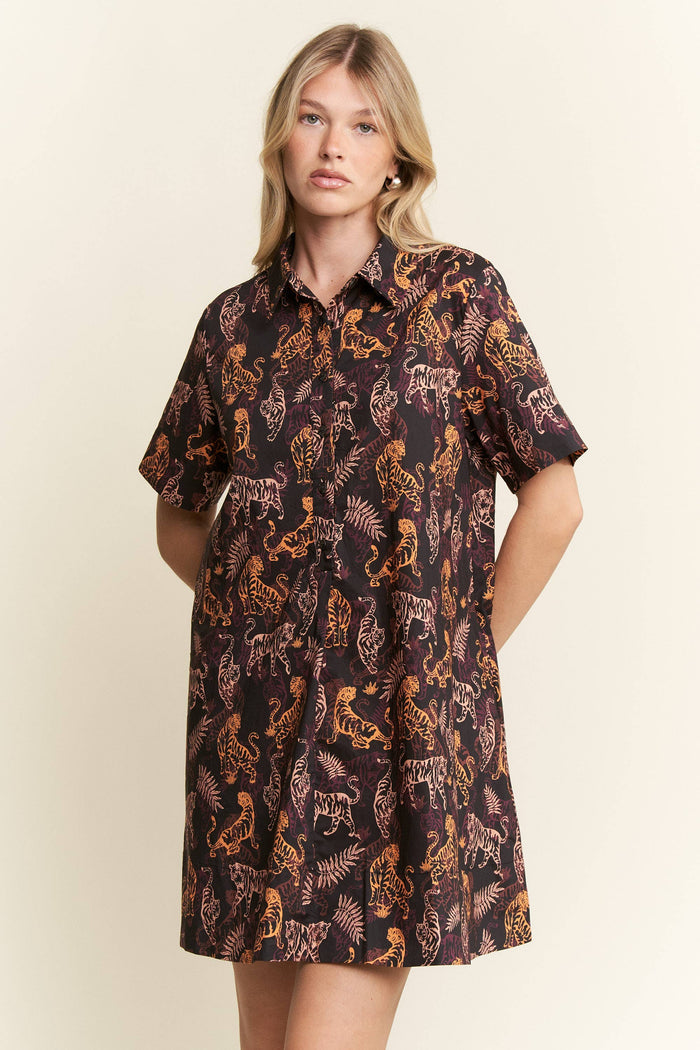 Tiger Print Mini Dress by Jade by Jane