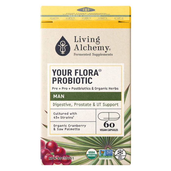 Box of Living Alchemy Your Flora Man 60 Capsules