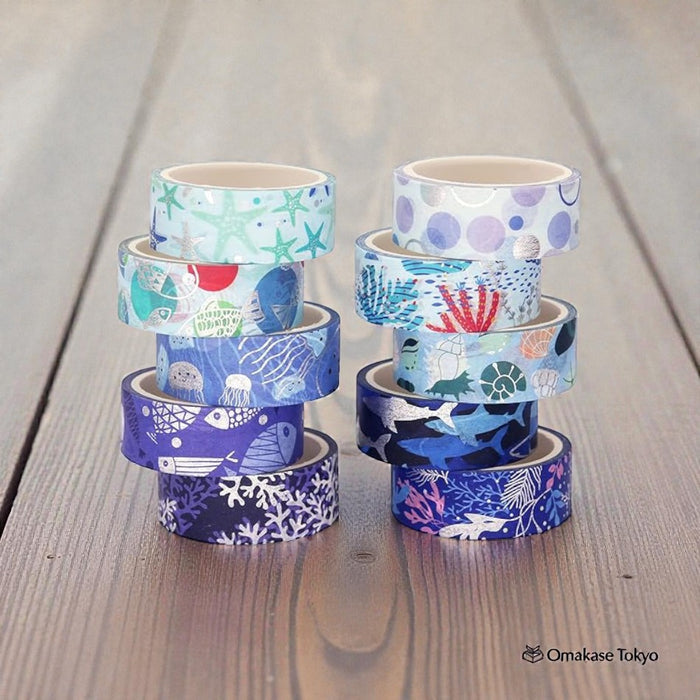 YUBX Marine Life Masking Tape 24 Rolls Set