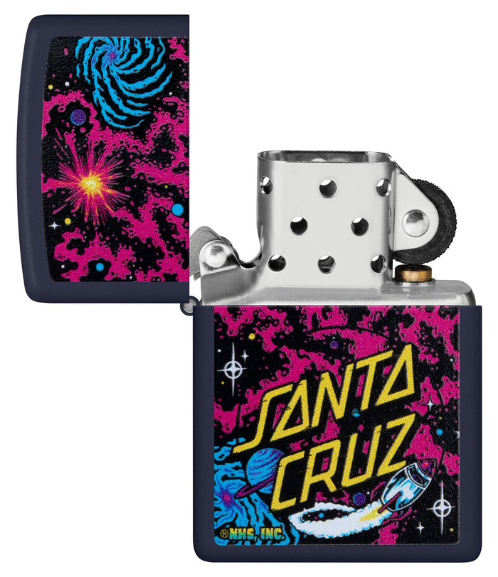 Zippo Santa Cruz Outer Space Galaxy Design Navy Matte 48414