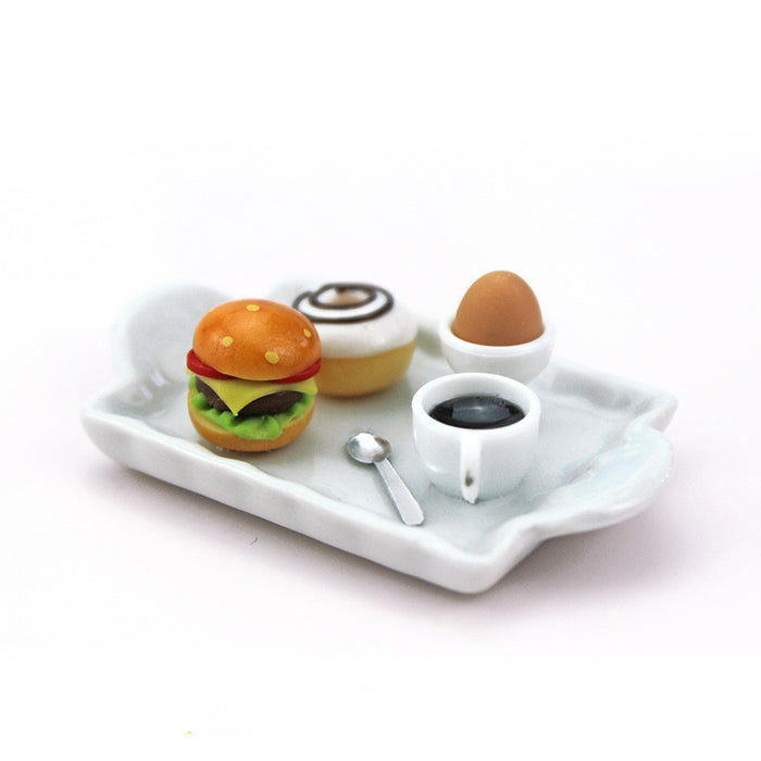 Burger Plate - Dollhouse Food 1/12 Scale