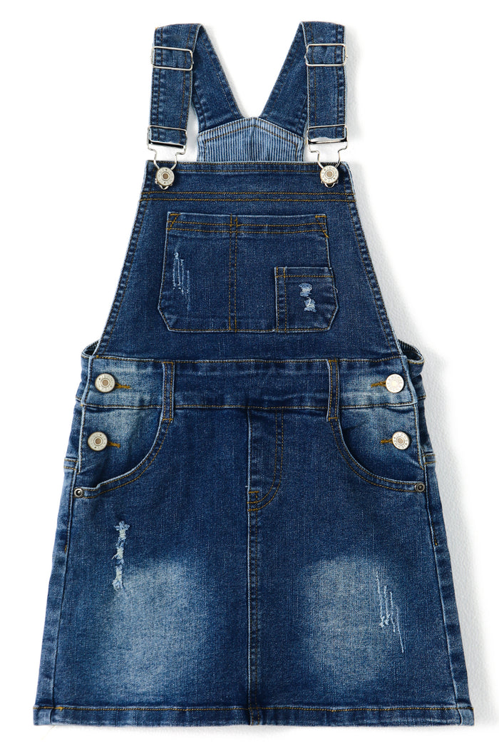 12M-10T Baby Little Girls Denim Skirt, Ripped Soft Strechy Girls Summer Jeans Overalls Dress
