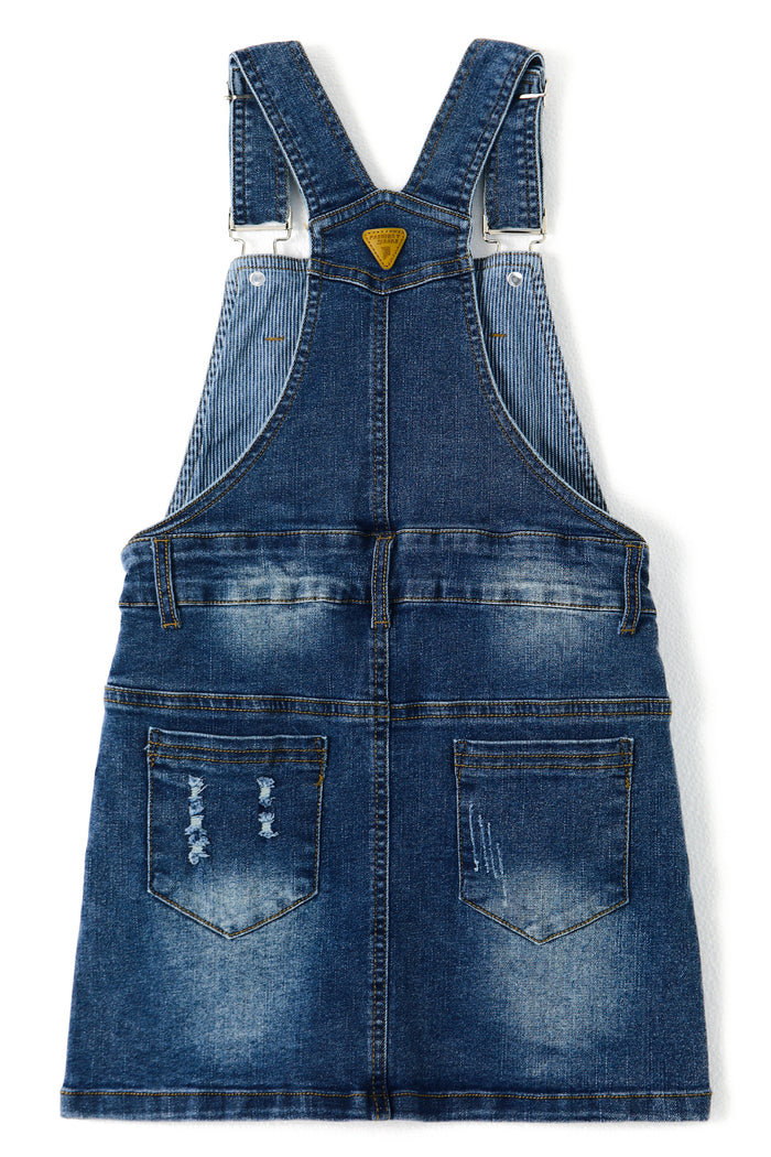 12M-10T Baby Little Girls Denim Skirt, Ripped Soft Strechy Girls Summer Jeans Overalls Dress