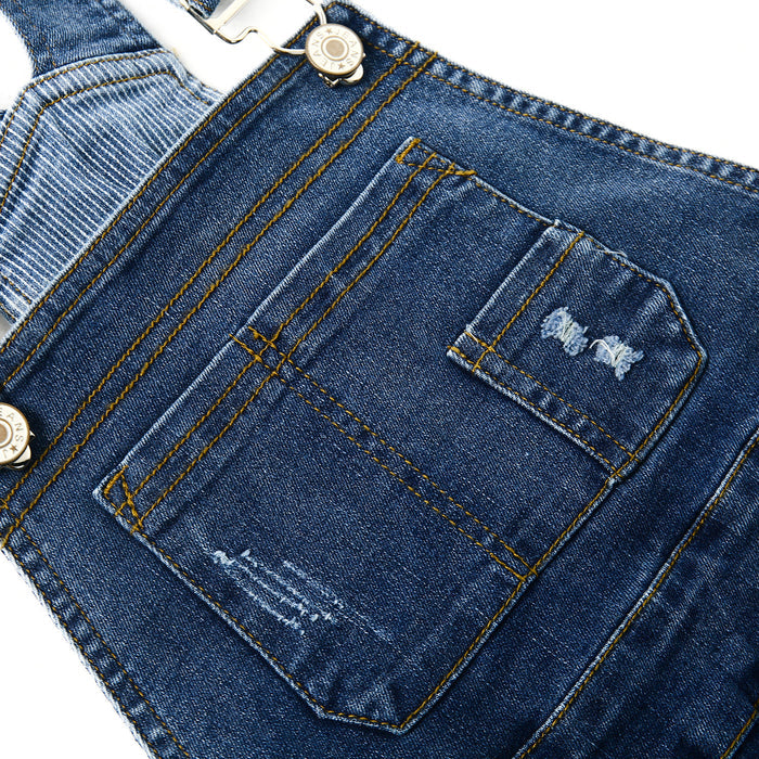 12M-10T Baby Little Girls Denim Skirt, Ripped Soft Strechy Girls Summer Jeans Overalls Dress
